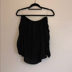 Mittoshop off shoulder black blouse